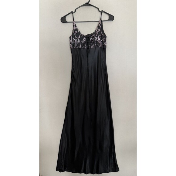 Vintage Y2K Rampage Velvet Burnout Slip Dress Sz 5 Whimsygoth Womens Night Promo - Picture 4 of 14